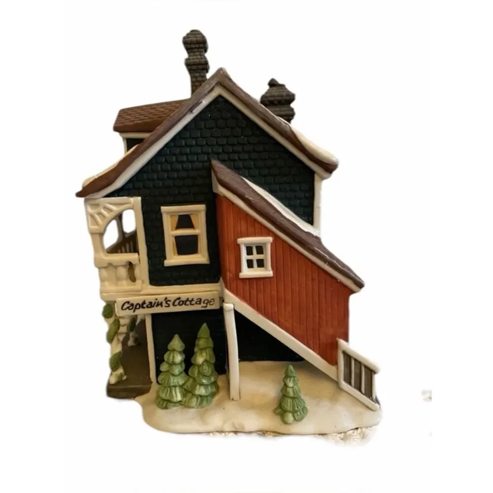 Dept 56 Captain's Cottage New England Village Series 5947-1 Retired 1990 EUC Box